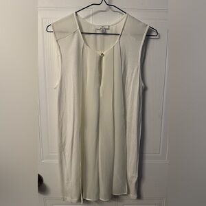H by Halston Cream Sleeveless Top
